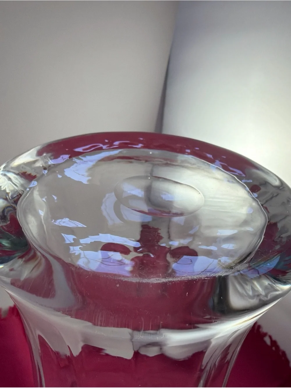 Vintage Hand Blown Bell Shaped Decanter Crystal with Stopper